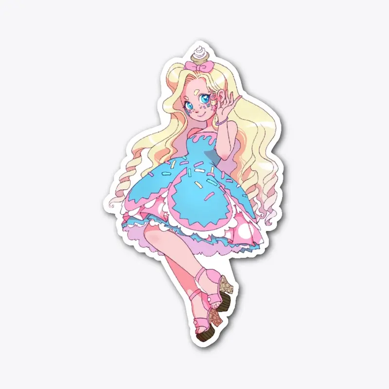 Cupcake Doll Sticker